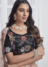 Lavish looking black colour lehenga choli